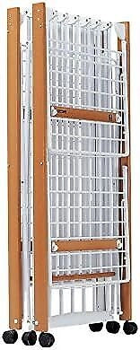 Foppapedretti 9900423606 Allungo Stendino Pieghevole 30m Faggio con Ruote colore Noce