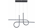 Lampada a sospensione Barrel LED 32W nera 2 anelli Reality