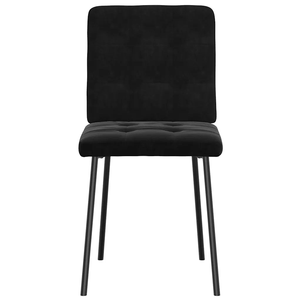 Sedie da Pranzo 2 pz Nere in Velluto 4101063