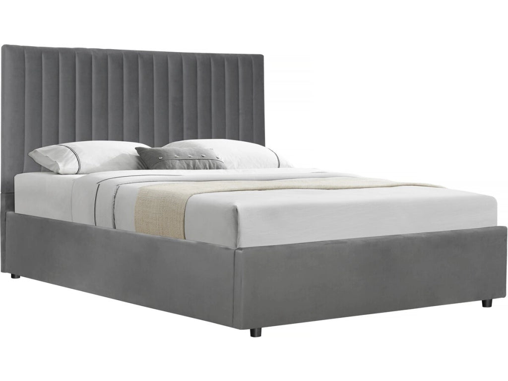 Letto "Mia" con cassettone - 160 x 200 cm - Grigio