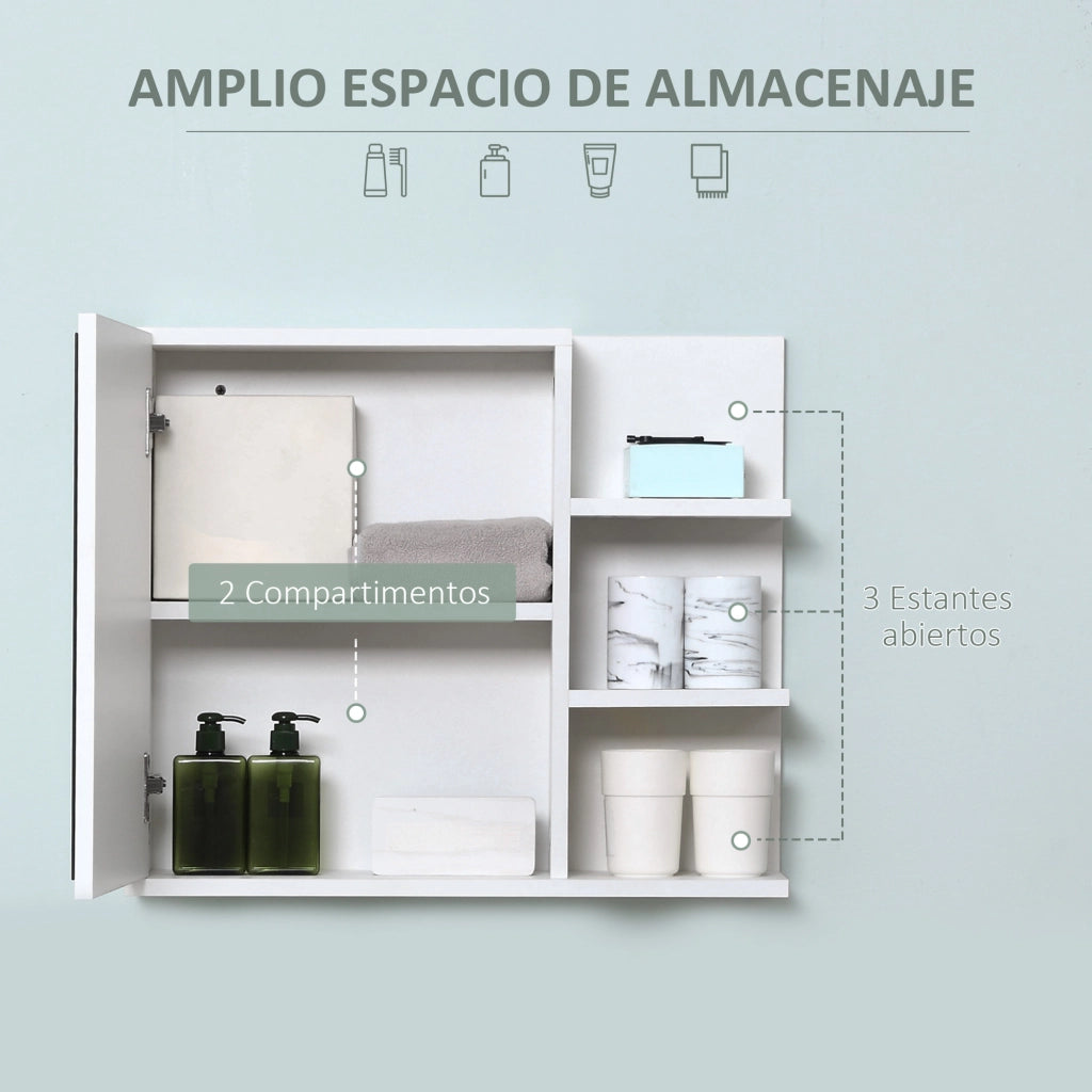 Armadio con Specchio per Bagno ¨C Minimal ¨C Bianco 60x18x50 cm
