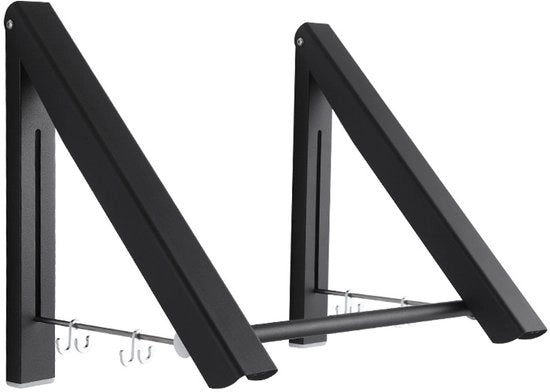 Haken perpendicolari per esterno, hanger per parete, appendiabiti, appendiabiti per angolo, appendiabiti per balcone (nero).