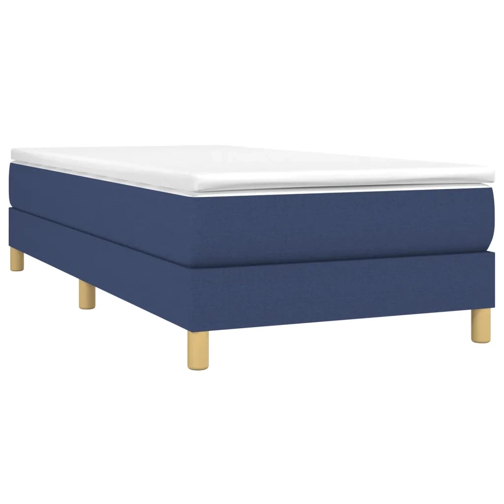 Struttura Letto a Rete a Molle Blu 90x200 cm in Tessuto 3120588