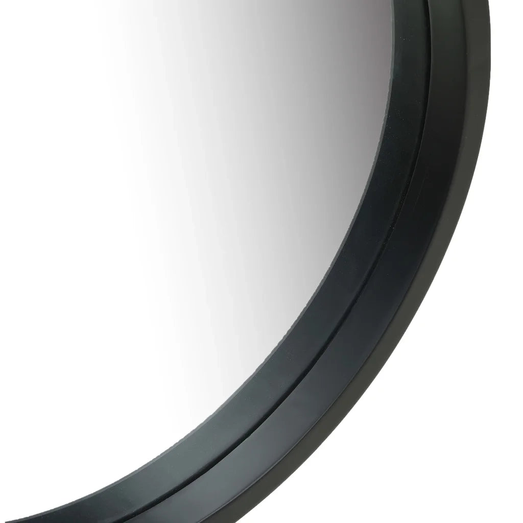 Specchio da Parete con Cinghia 40 cm Nero 320363