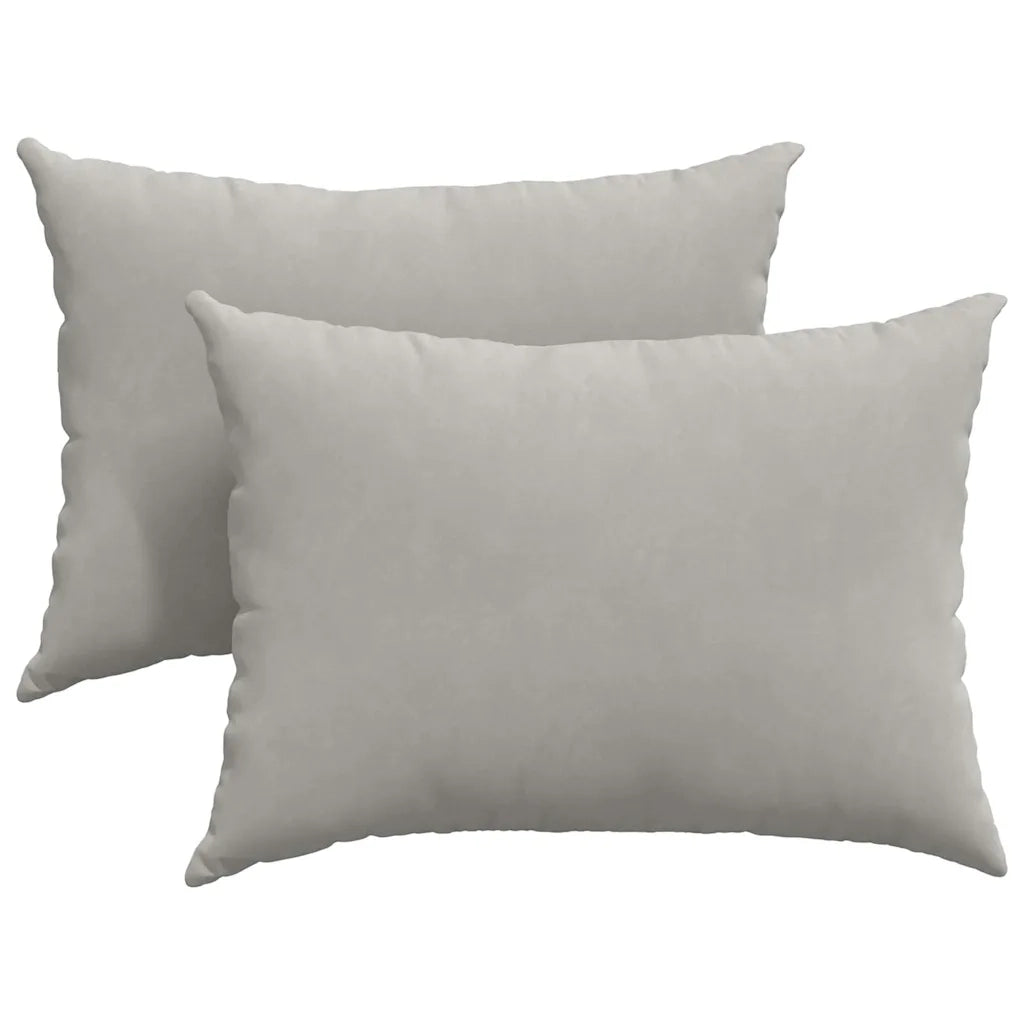 Cuscini da Divano 2 pz-Set di 2 Cuscini per Sofa Grigio chiaro 70 x 50 cm Tessuto 955983
