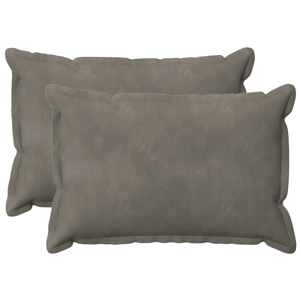 Cuscino con cuscino HOUTEN 2 pz Grigio Chiaro Velluto 935502