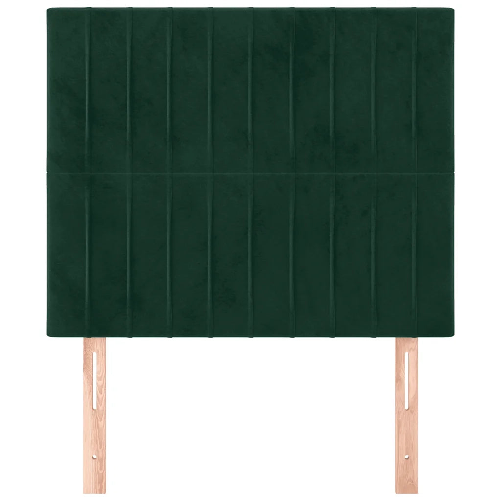Testiera | Testata Verde Scuro 90x5x118/128 cm Velluto