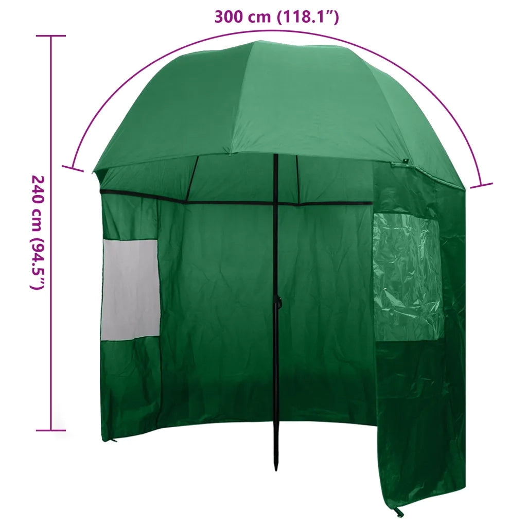 Ombrello da Pesca Verde 300x240 cm 91028