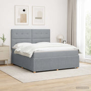 Letto box spring con materasso Grigio Chiaro 180 x 200 cm 3454452