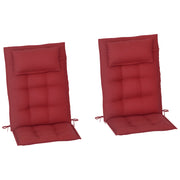 Set Cuscini per Lettino Sole Polipropilene ¨C Minimal ¨C 50x116x5 cm, Rosso Bordo