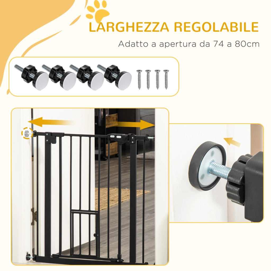 Cancelletto Estensibile per Cani ¨C Minimal ¨C Nero 68x76.2 cm