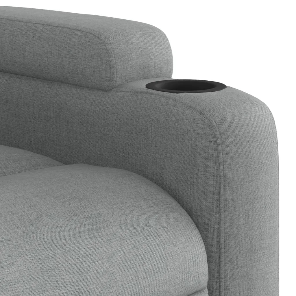 Poltrona reclinabile in tessuto grigio chiaro 3205608