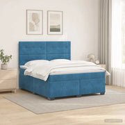 Letto box spring con materasso Blu 180 x 200 cm Velluto 3455160