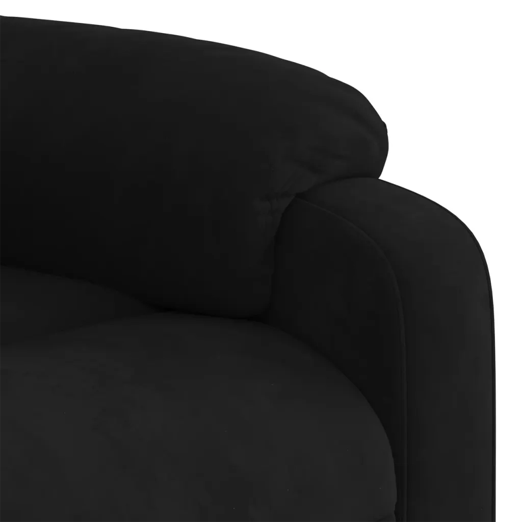 Poltrona | Sedia Relax Reclinabile Nera in Velluto