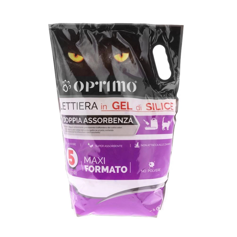 KIT SET 3 PZ OPTIMO LETTIERA PER ANIMALI IN GEL DI SILICE CON ASSORBENZA DI 5 L