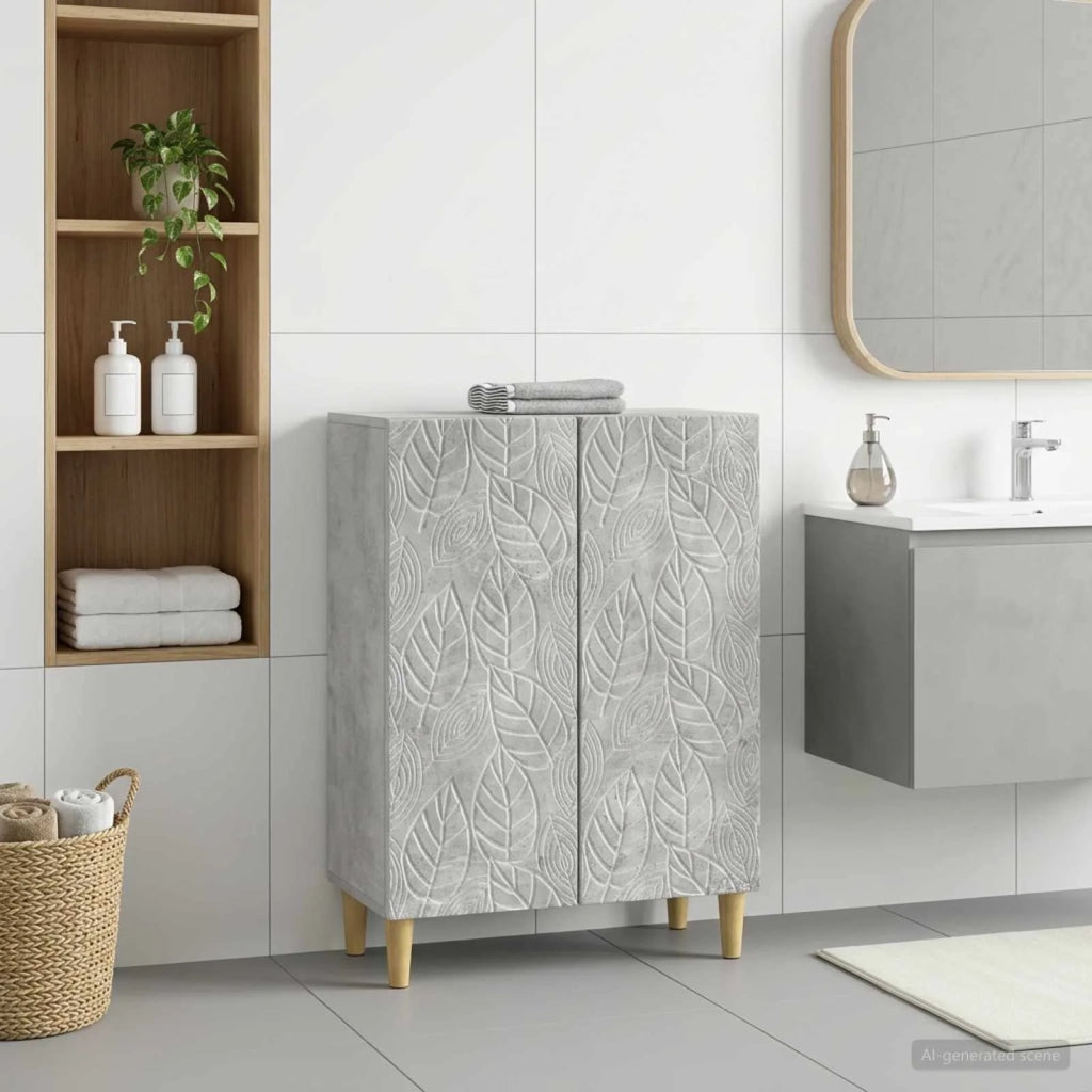 Mobiletto da Bagno DELFT Grigio Cemento 59,5 x 31 x 80 cm 897058