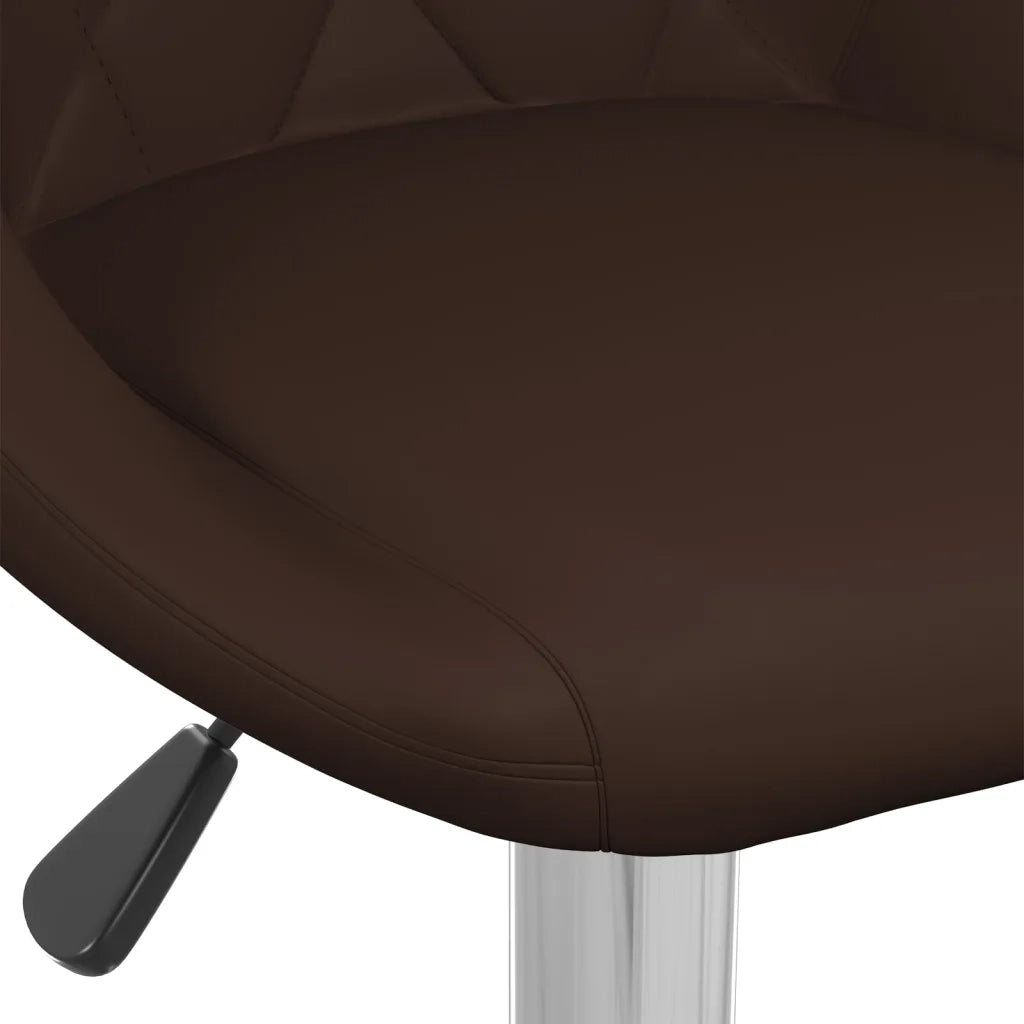 Sgabelli da Bar 2 pz Marroni in Similpelle 335182