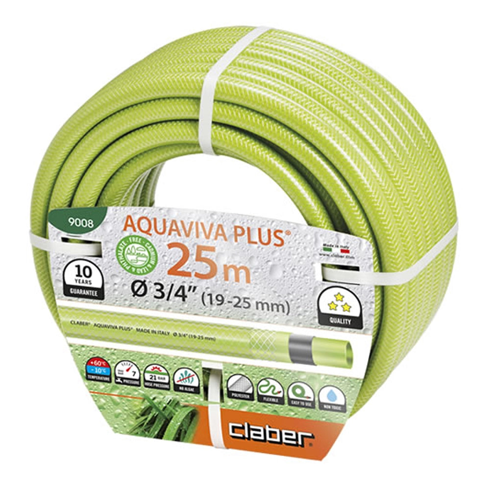 Claber 9008 tubo irrigazione aquaviva plus 3/4 19-25 mm 25 metri