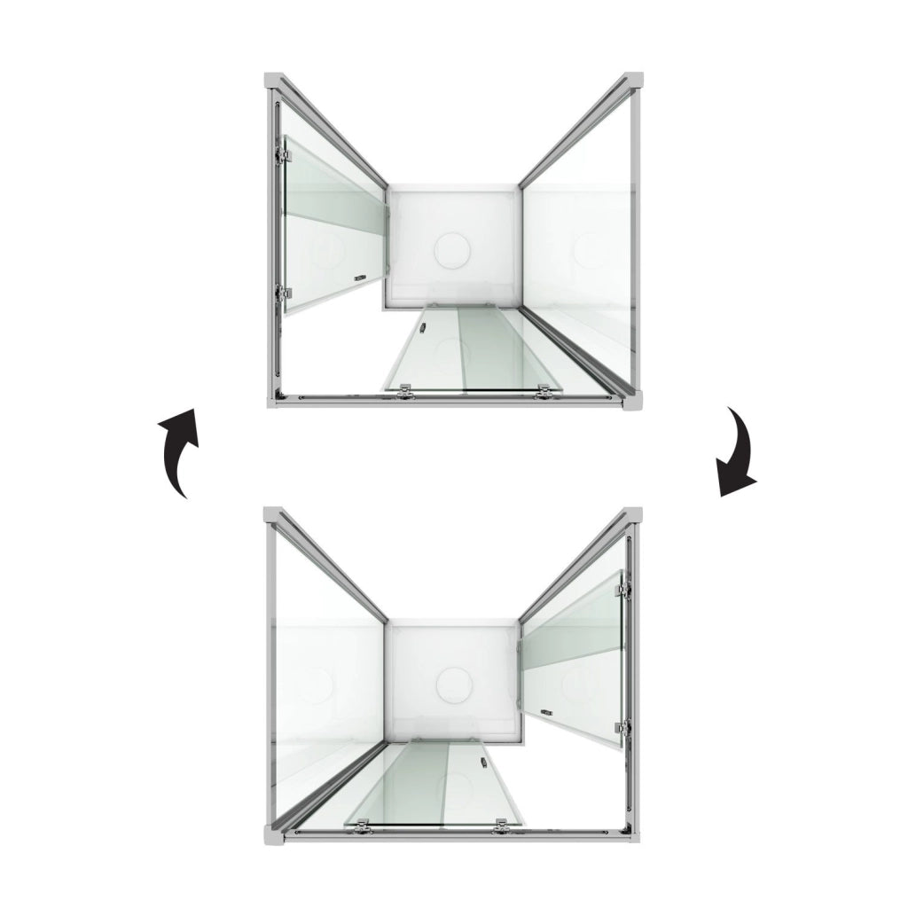Box Doccia 3 lati 75x80x75 CM H198 stampato C mod. Evolution Trio