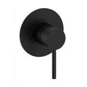 Miscelatore doccia ad incasso nero opaco in ottone con leva monocomando slim Alba