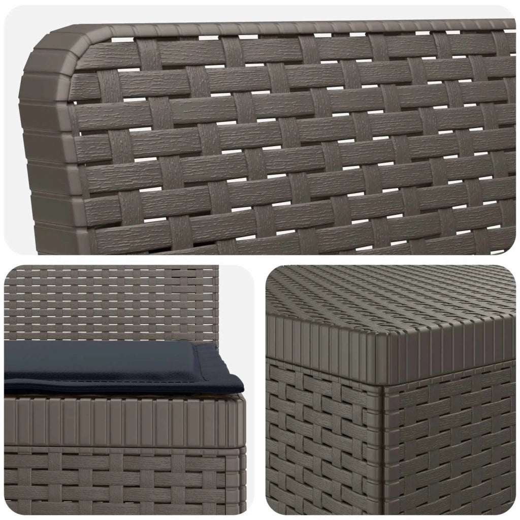 Divano da esterno-Divano da Giardino 3 posti con cuscini in look rattan PP 764471