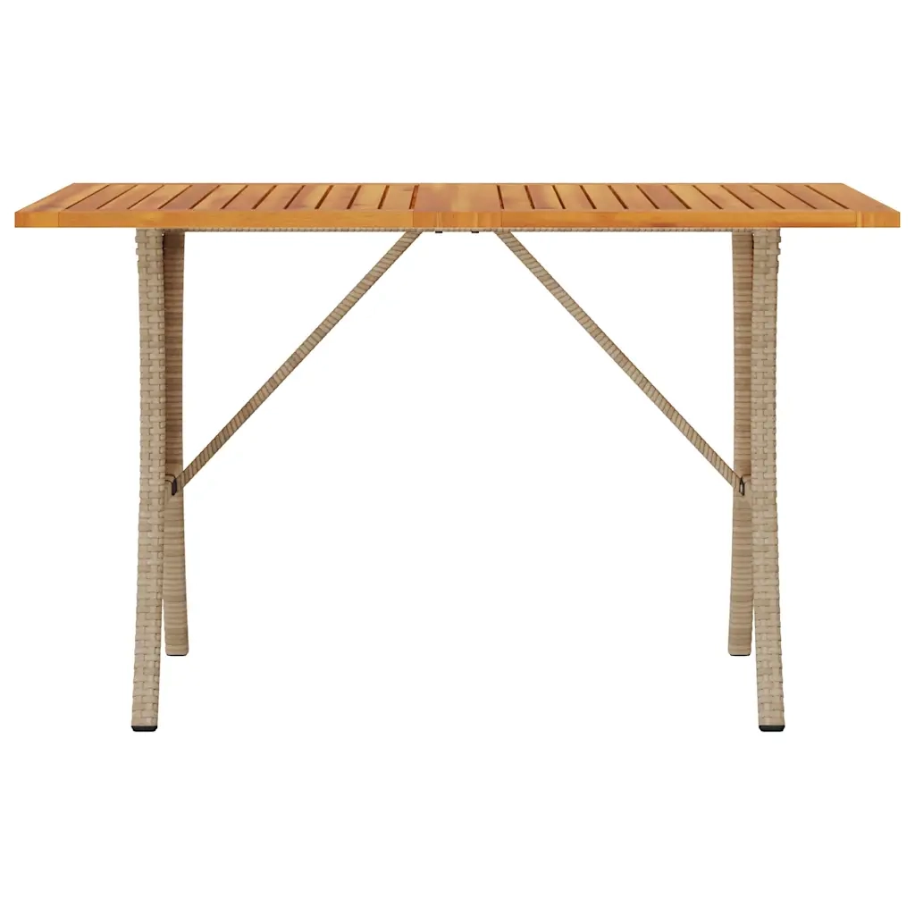 Divano Giardino 3 Posti con Cuscini e Tavolo-Sofa da Giardino-Divanetto da esterno Beige Polyrattan