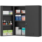 Armadietto per medicinali con 2 ante e 6 ripiani ¨C Minimal ¨C Nero