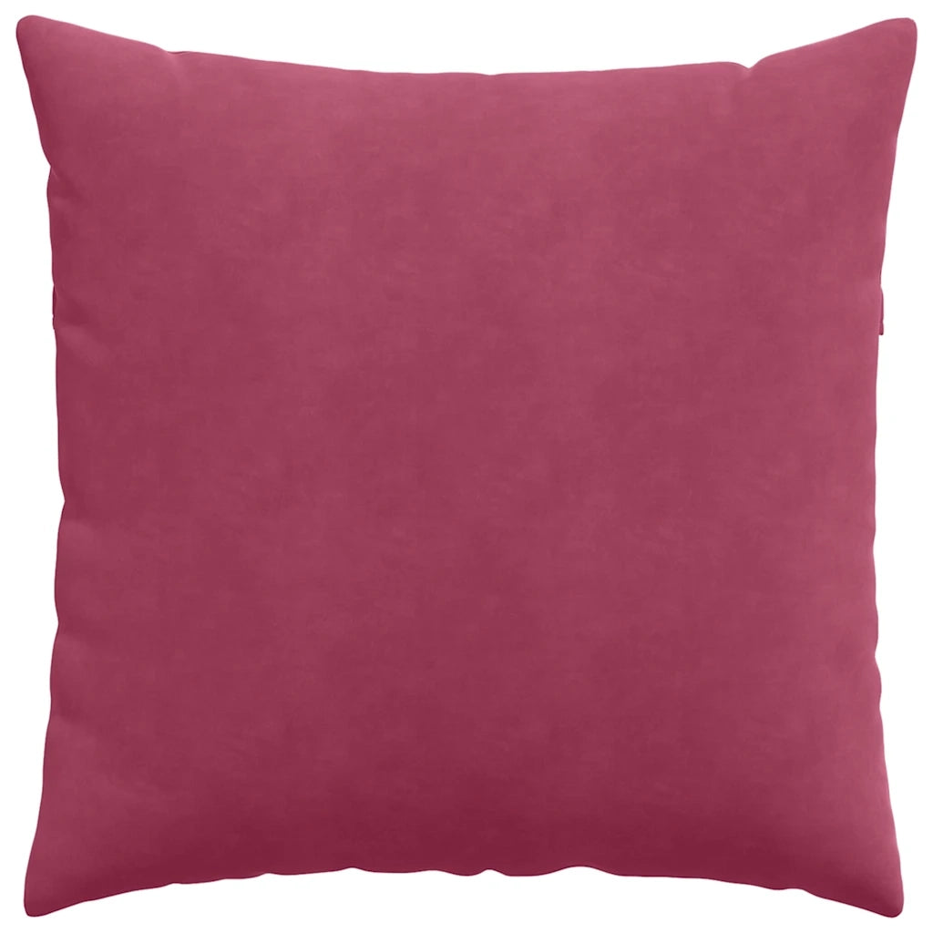 Cuscini da Divano 2 pz-Set di 2 Cuscini per Sofa Rosso Vino 60 x 60 cm Tessuto in Cords