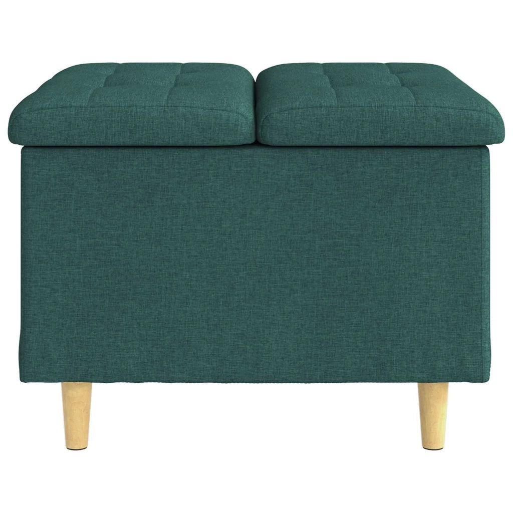 Pouf contenitore Verde Scuro 60 x 60 x 45 cm Tessuto 876821