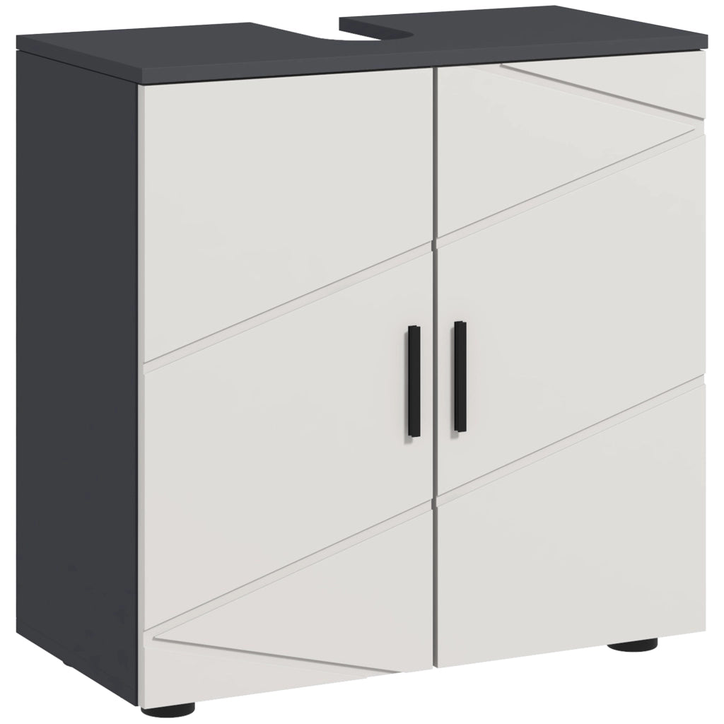 Mobiletto Bagno Sottolavabo ¨C Minimal ¨C Legno Grigio 60x30x