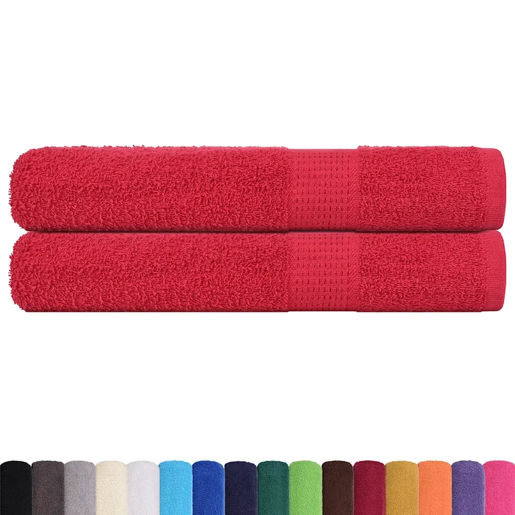 Asciugamani per sauna FROGN 2 pezzi Rosso 80x200 cm 360 g/m2