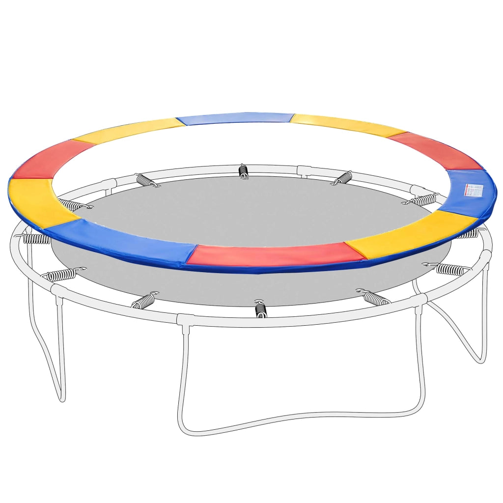Protezione Bordi Trampolino ¨C Xylo ¨C ? 244cm Multicolore con Rete Sicurezza e Telo Copertura