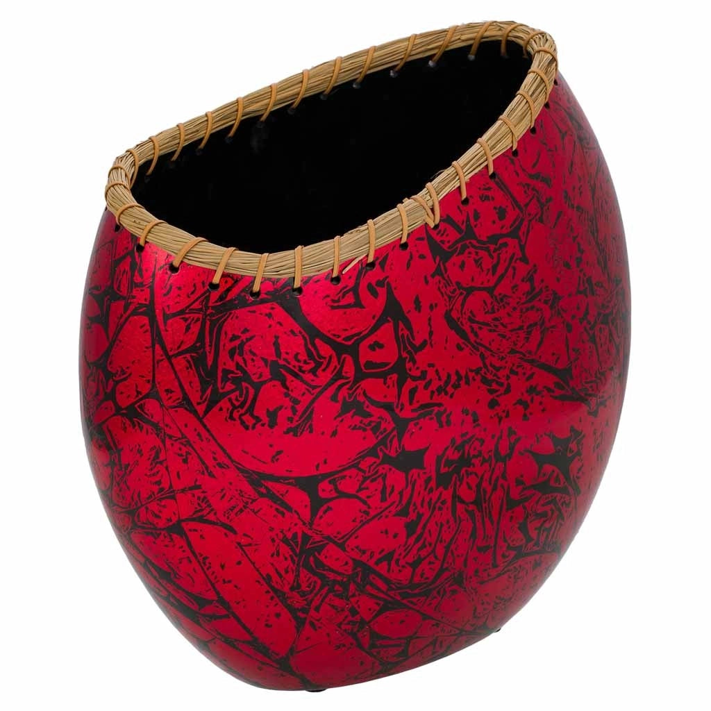 Vaso in ceramica rossa 35x18,5x37,5h