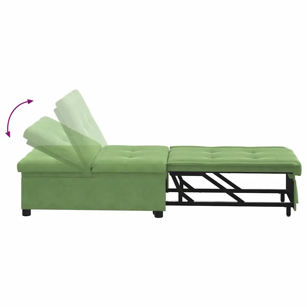 Divano letto Verde chiaro 194 x 67 x 82 cm Velluto 42008597