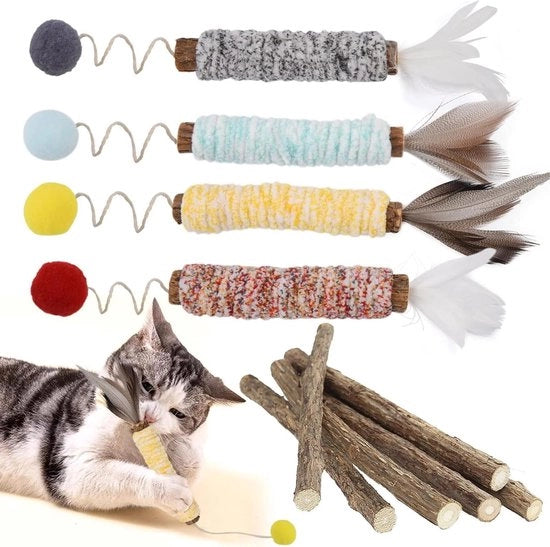 Sticks per la cura dei denti dei gatti - Matatabi stick protezione dei denti - sticks da mordere per gatti - sticks di legno per gatti - sticks per la pulizia dei denti dei gatti