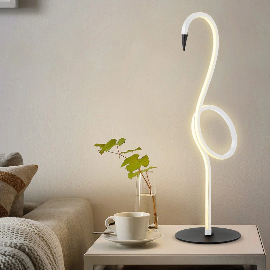 Lampada da tavolo moderna Flamingo bianca LED 6W Elstead