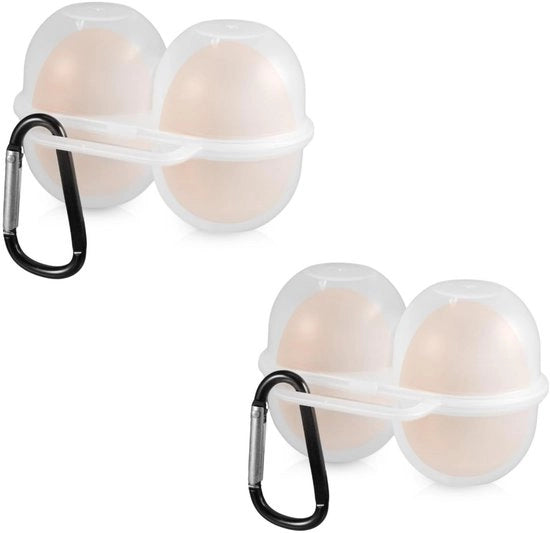 Contenitore per uova in plastica - 2 pezzi - per frigorifero - con