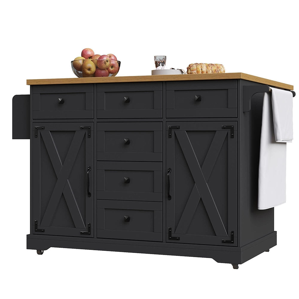 Isola cucina premium - Xylo - mobile con ruote nero