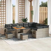 Set Divano da Giardino con cuscino 12 pcs Grigio polyrattan 3363733