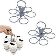Set di contenitori per bicchieri da 2 - Ospite per bicchieri pieghevole - Contenitore spaziale compatto - Maniglia ergonomico - Contenitore per bicchieri solido - Ideale per camping/festival