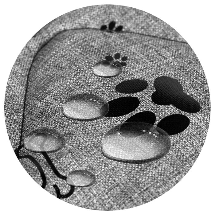 AIO FACTORY 115x95 cm Letto per cani impermeabile Ossa nere
