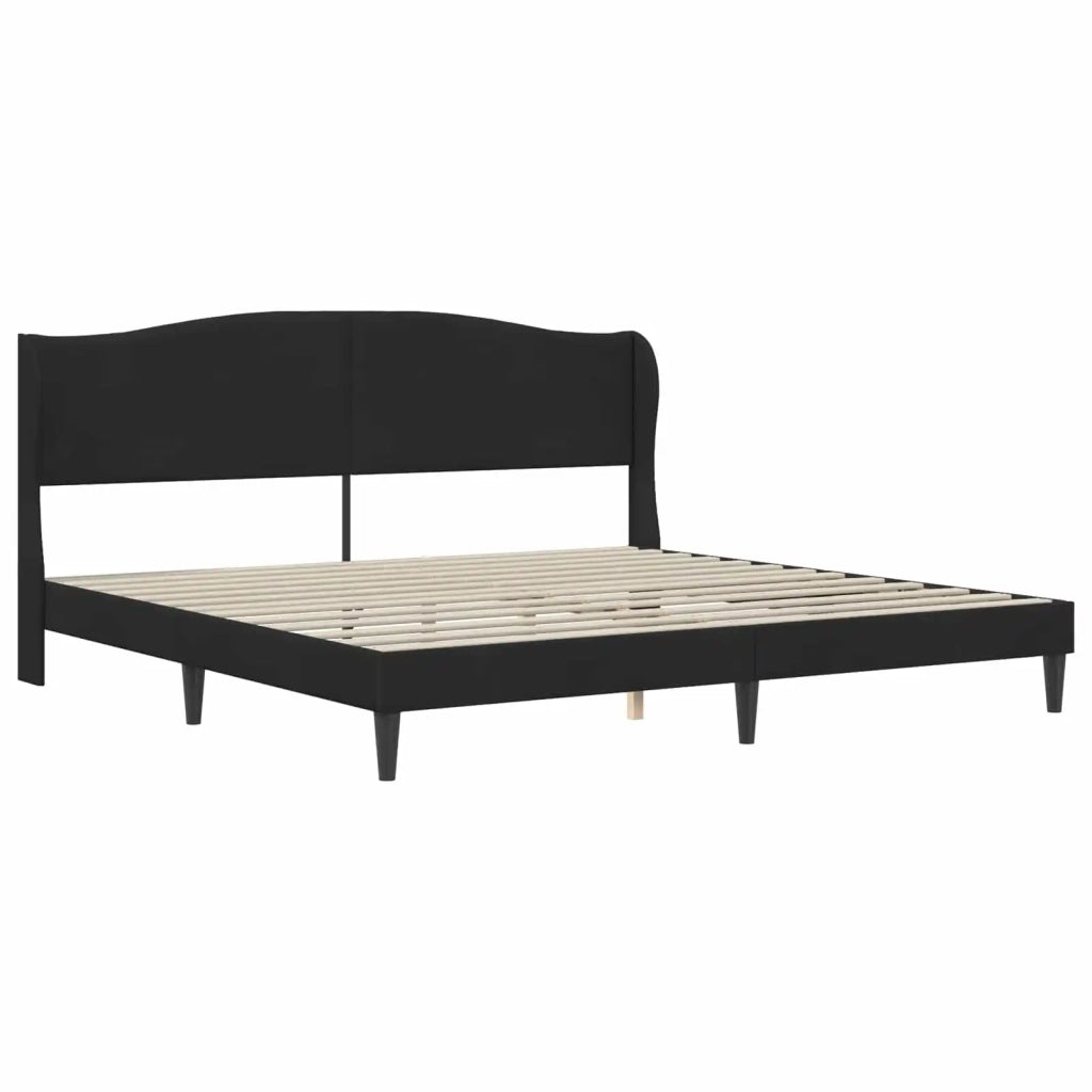 Struttura del letto con testiera Nero 180 x 200 cm Velluto 3415224