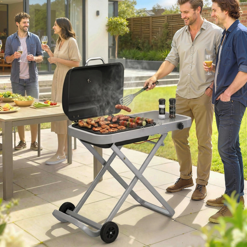 Grill a Gas Portatile 1 Fuoco 2,5kW ¨C zephmum ¨C Grigio