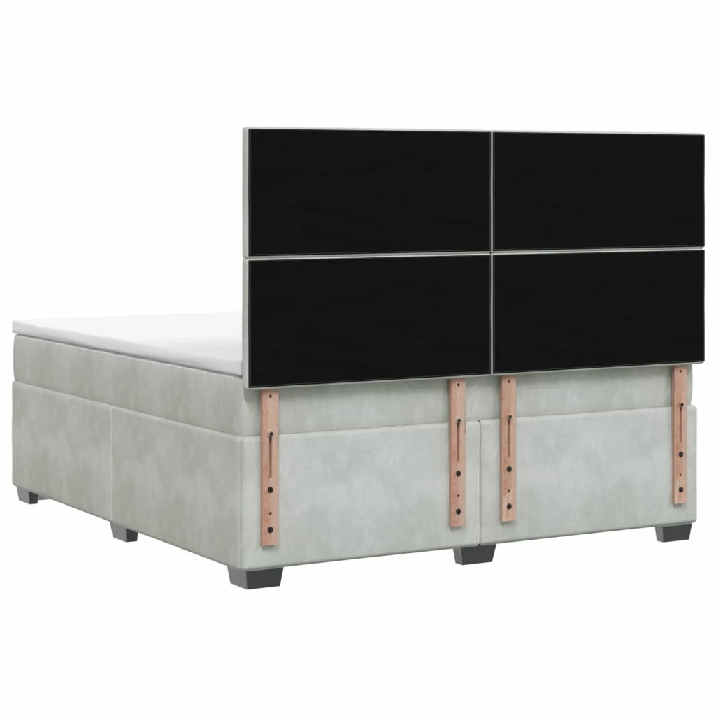Letto box spring con materasso Grigio Chiaro 140 x 190 cm 3455108