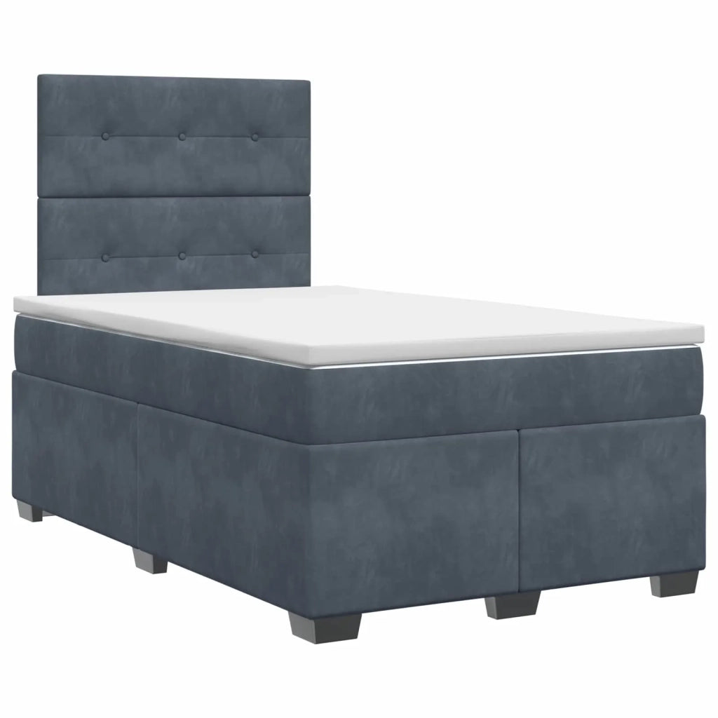 Letto box spring con materasso Grigio Scuro 120 x 190 cm 3453603