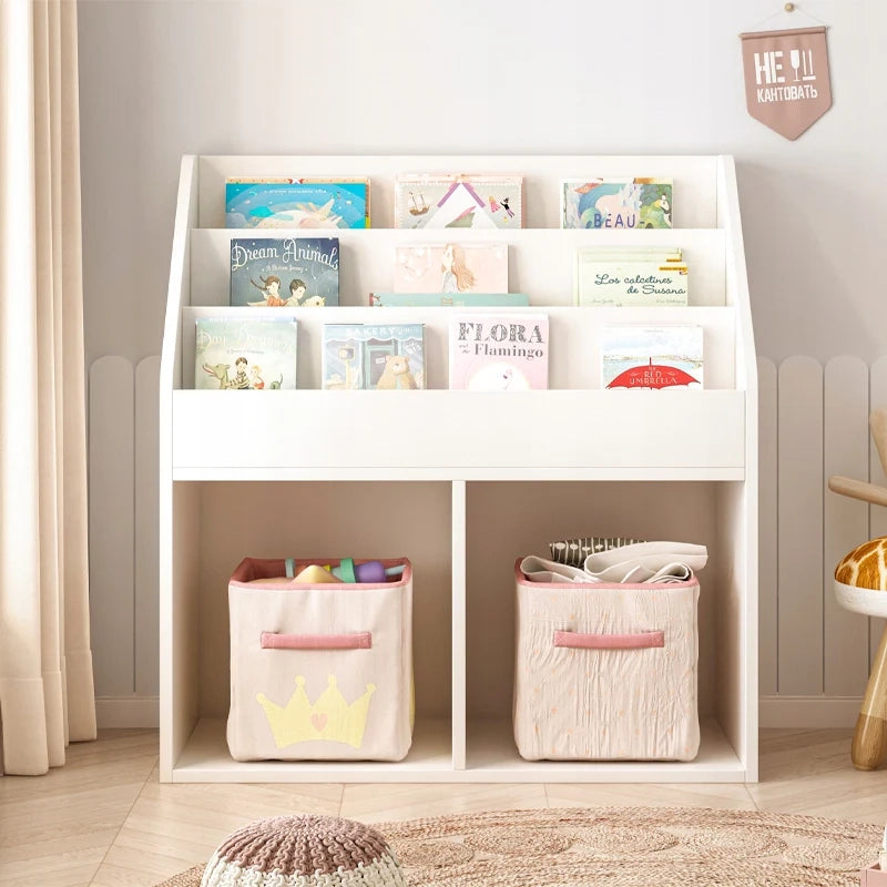 Libreria per bambini, portagiochi, ideale per organizzare libri e giocattoli.