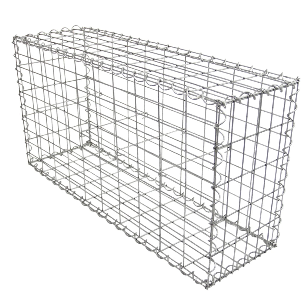 Gabbioni in Acciaio Galvanizzato 100x50x30cm Set 6 per Giardino