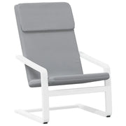 Poltrona | Sedia Relax Grigio Chiaro in Tessuto