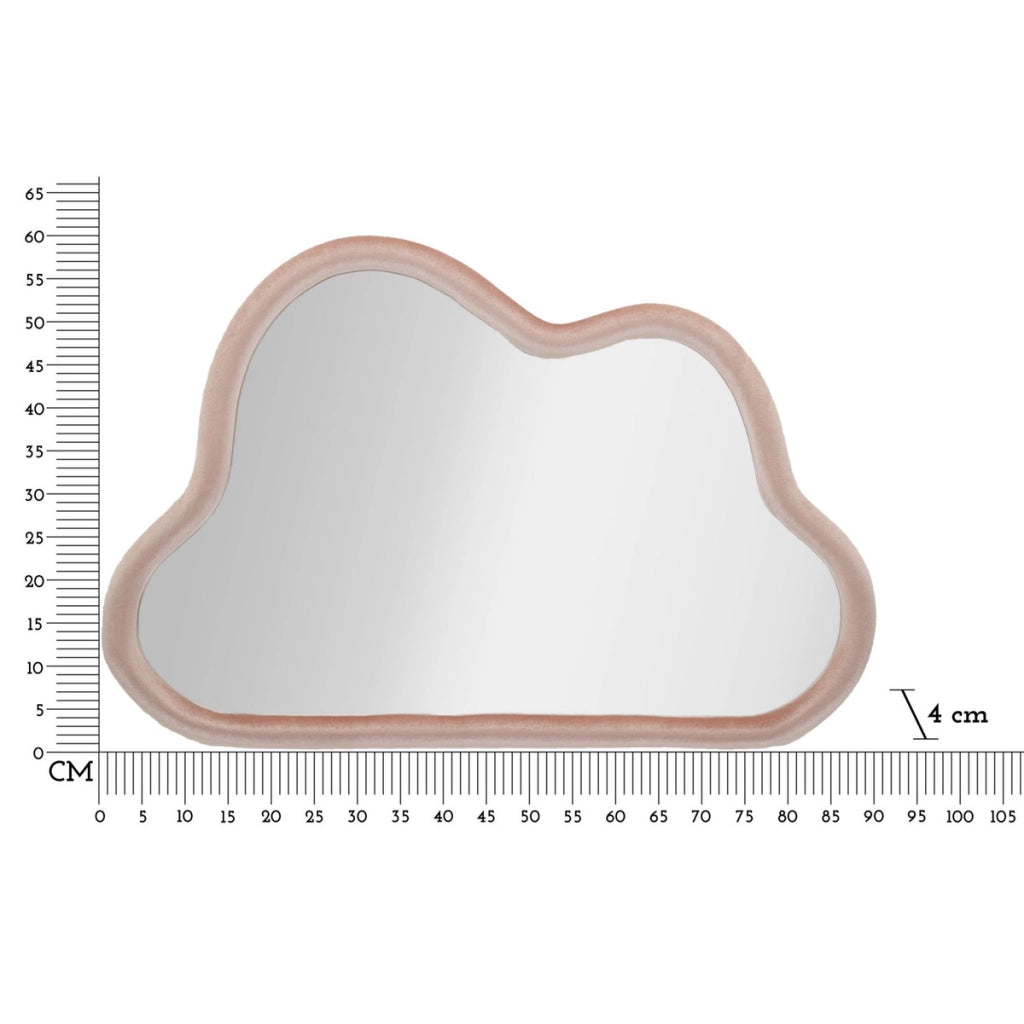 Specchio con Cornice Cloud, Rosa, MDF, 90x4x60 cm