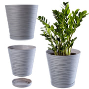 Vaso da fiori KADAX da 19 cm con coperchio e supporto, supporto per fiori in plastica
